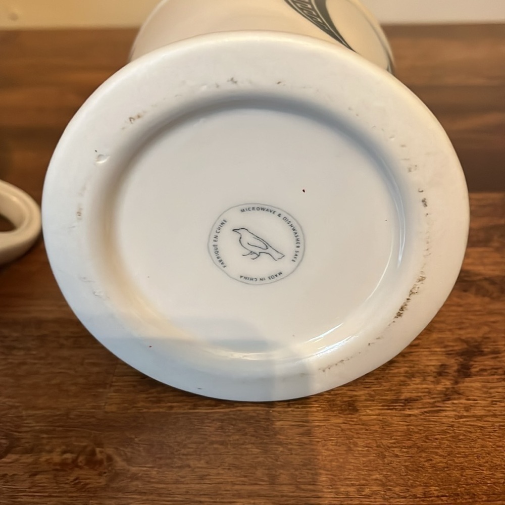 Anthropologie Initial Letter Coffee Tea Mug Set 4 L O V E LOVE Monogram - Picture 8 of 13